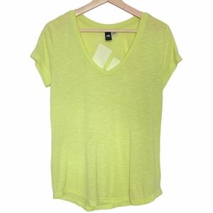 adidas Winners Melange V Neck Frozen Yellow Tee S